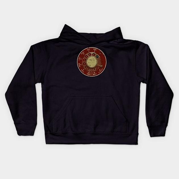 Rotary Dial 70s -VINTAGE RETRO STYLE Kids Hoodie by lekhartimah